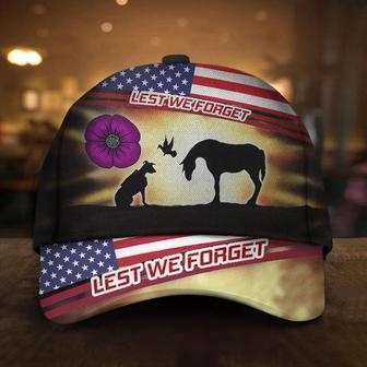 American Veteran Animal Lest We Forget Hat Classic Cap Hat - Thegiftio UK