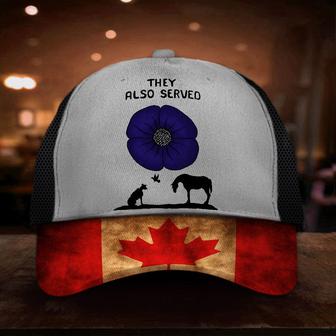 Animal They Also Served Purple Poppy Hat Canada Flag Cap Hat - Thegiftio UK