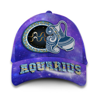 Aquarius Galaxy Customized Hat Classic Cap Hat - Thegiftio UK