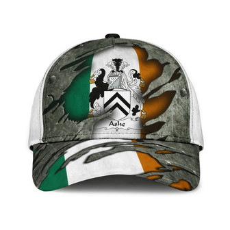 Ashe Coat Of Arms Irish Family Crest Hat Classic Cap Hat - Thegiftio UK