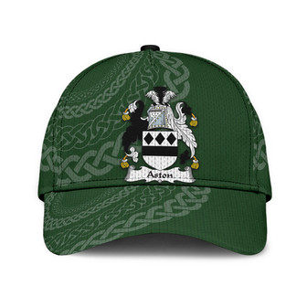 Aston Coat Of Arms Irish Family Crest St Patrick's Day Hat Classic Cap Hat - Thegiftio UK