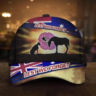 Australia Flag Veteran Animal Lest We Forget Hat Classic Cap Hat - Thegiftio UK