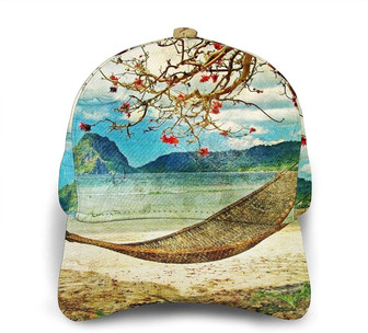 Autumn Swing and Tree Print Classic Baseball Cap Adjustable Twill Sports Dad Hats for Unisex Hat - Thegiftio