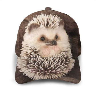 Baby Hedgehog Print Casual Baseball Cap Adjustable Twill Sports Dad Hat Classic Cap Hat - Thegiftio UK