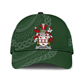 Bagley Coat Of Arms Irish Family Crest St Patrick's Day Hat Classic Cap Hat - Thegiftio UK