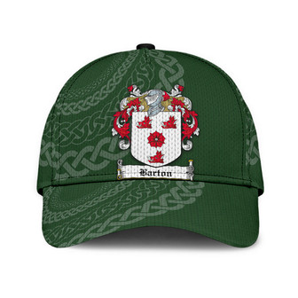 Barton Coat Of Arms Irish Family Crest St Patrick's Day Hat Classic Cap Hat - Thegiftio UK