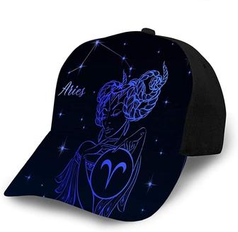 Baseball Cap Hats Adjustable Zodiac Sign Aries Horoscope Astrologyfits Men Women Boys Girls Hat - Thegiftio UK