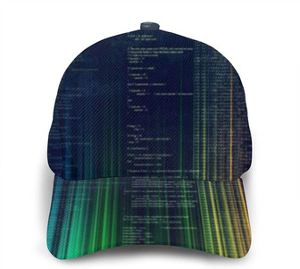 Baseball Unisex Cap Programmer Computer Code Fashion Caps Trucker Hats Sports Hat Black Hat - Thegiftio