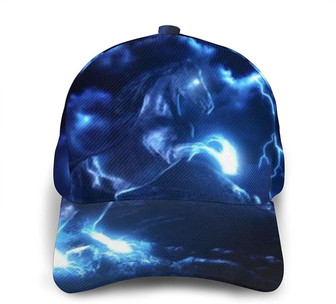 Baseball Cap Thunder Horses Blue Lightning Adjustable Caps Trucker Hat Classic Cap Hat - Thegiftio UK