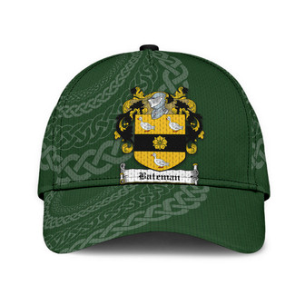 Bateman Coat Of Arms Viscountarms Irish Family Crest St Patrick's Day Hat Classic Cap Hat - Thegiftio UK