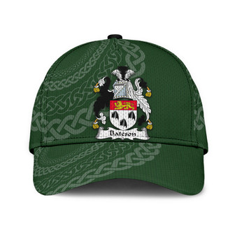 Bateson Coat Of Arms Irish Family Crest St Patrick's Day Hat Classic Cap Hat - Thegiftio UK