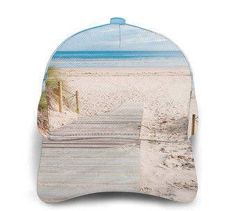 Beach Scenery Print Classic Baseball Cap Adjustable Twill Sports Dad Hats for Unisex Hat - Thegiftio UK