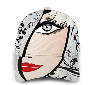 Beautiful Girl On Floral Print Classic Baseball Cap Adjustable Twill Sports Dad Hats for Unisex Hat - Thegiftio UK