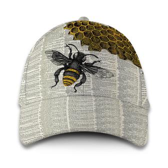 Bee Dictionary Page Hat Classic Cap Hat - Thegiftio UK