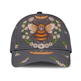 Bee Flower Rent Cap Classic Cap Unisex Cap, Unisex Hat, Human Cap, Trending Cap, American Cap Hat - Thegiftio UK