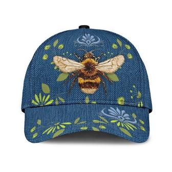 Bee Flower Rent Hat Classic Cap Human Cap, Trending Cap, American Cap Hat - Thegiftio UK