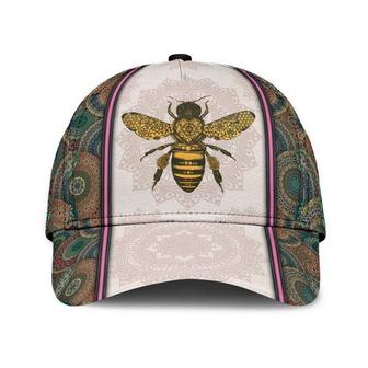 Bee Mandala Hat Classic Cap Awareness Cap, Human Cap, Trending Cap, American Cap Hat - Thegiftio UK