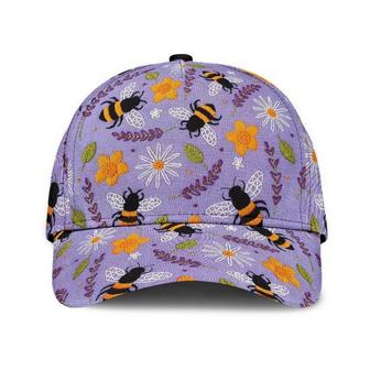 Bee Pattern Rent Hat Classic Cap Strapback Cap, Skull Cap, Human Cap, Trending Cap, American Cap Hat - Thegiftio UK