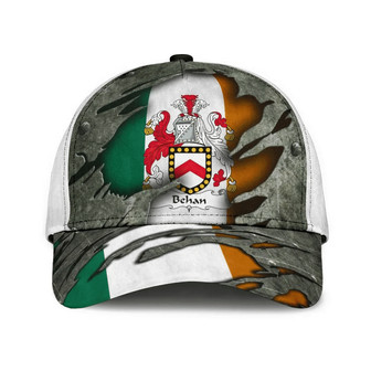 Behan Coat Of Arms Irish Family Crest Hat Classic Cap Hat - Thegiftio UK