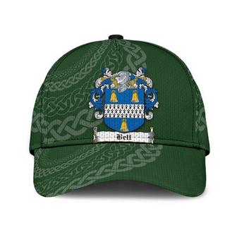 Bell Coat Of Arms Irish Family Crest St Patrick's Day Hat Classic Cap Hat - Thegiftio UK