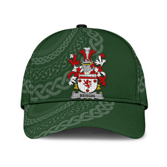 Bergin Coat Of Arms Irish Family Crest St Patrick's Day Hat Classic Cap Hat - Thegiftio UK