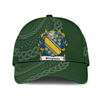 Bingham Coat Of Arms Irish Family Crest St Patrick's Day Hat Classic Cap Hat - Thegiftio UK