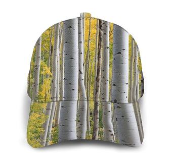 Birch Tree Forest with Yellow Leaves Classic Baseball Cap Adjustable Twill Sports Dad Hats for Unisex Hat - Thegiftio UK
