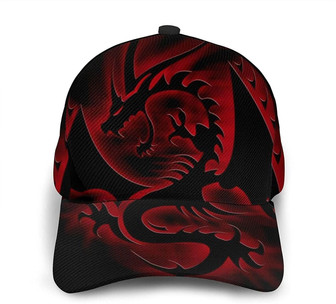 Black Dragon Emblem Curved Edge Baseball Cap HipHop Hat Outdoor Trucker Hat Classic Cap Hat - Thegiftio UK