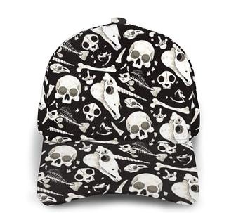 Black Skulls and Bones Fashion Snapback Unisex Baseball Cap Trucker Hats Outdoor Hat - Thegiftio UK