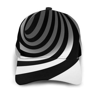 Black and White Print Classic Baseball Cap Adjustable Twill Sports Dad Hats for Unisex Hat - Thegiftio UK