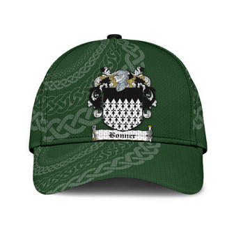 Bonner Coat Of Arms Irish Family Crest St Patrick's Day Hat Classic Cap Hat - Thegiftio UK