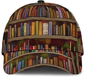 Bookshelves Printed Unisex Hat Classic Cap, Snapback Cap, Baseball Cap Hat - Thegiftio