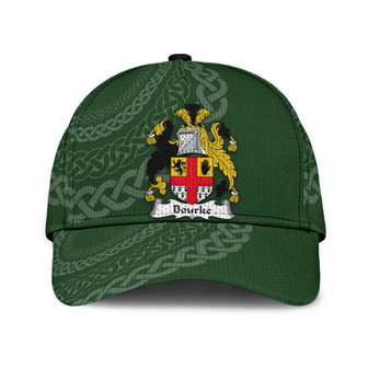 Bourke Coat Of Arms Irish Family Crest St Patrick's Day Hat Classic Cap Hat - Thegiftio UK