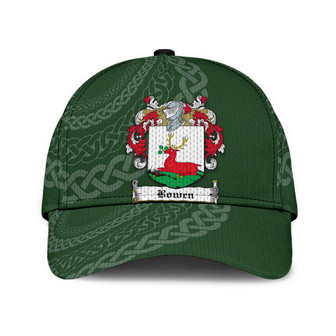 Bowen Coat Of Arms Irish Family Crest St Patrick's Day Hat Classic Cap Hat - Thegiftio UK