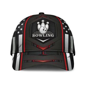 Bowling Carbon Red Flag Hat Classic Cap Skull Cap, Protect Cap, Human Cap, Trending Cap, American Cap Hat - Thegiftio UK