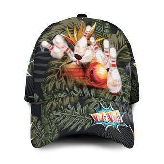 Bowling Tropical Leaves Hat Classic Cap For Sport Lovers In Daily Life, Bowling Hat Classic Cap, bowling cap Hat - Thegiftio UK