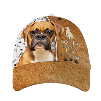 Boxer Kisses Fix Everything Hat Classic Cap Hat - Thegiftio UK