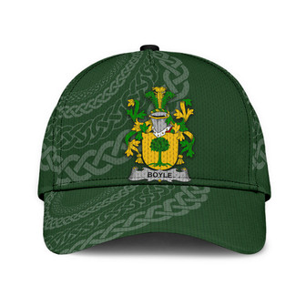 Boyle Coat Of Arms Irish Family Crest St Patrick's Day Hat Classic Cap Hat - Thegiftio UK