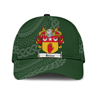 Breen Coat Of Arms Irish Family Crest St Patrick's Day Hat Classic Cap Hat - Thegiftio UK