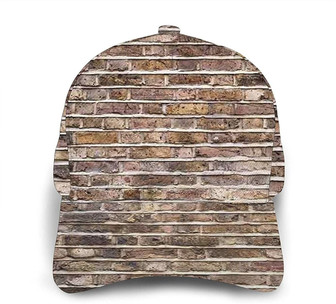 Brick Wall Print Classic Baseball Cap Adjustable Twill Sports Dad Hats for Unisex Hat - Thegiftio UK