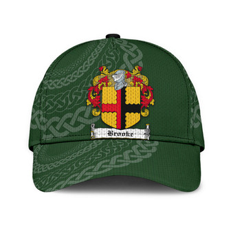 Brooke Coat Of Arms Irish Family Crest St Patrick's Day Hat Classic Cap Hat - Thegiftio UK