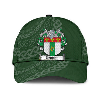 Brophy Coat Of Arms Irish Family Crest St Patrick's Day Hat Classic Cap Hat - Thegiftio UK