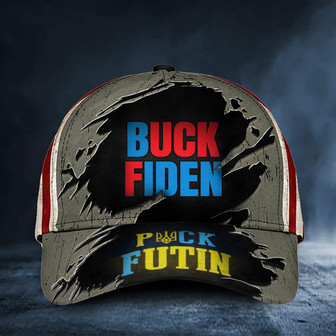 Buck Fiden Puck Putin Hat American Flag Cap Stand With Ukraine Fuck Putin FJB Fuck Joe Biden Hat - Thegiftio UK