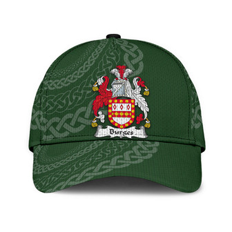 Burges Coat Of Arms Irish Family Crest St Patrick's Day Hat Classic Cap Hat - Thegiftio UK