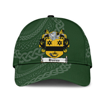 Burns Coat Of Arms Irish Family Crest St Patrick's Day Hat Classic Cap Hat - Thegiftio UK