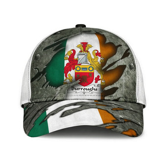 Burroughs Coat Of Arms Irish Family Crest Hat Classic Cap Hat - Thegiftio UK