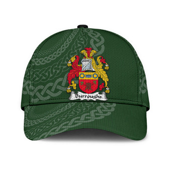 Burroughs Coat Of Arms Irish Family Crest St Patrick's Day Hat Classic Cap Hat - Thegiftio UK