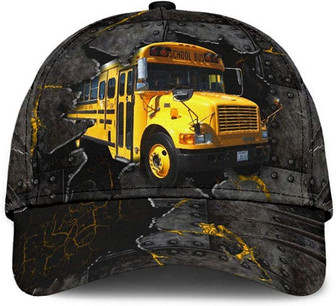 Bus Crack Old Metal Printed Unisex Hat Classic Cap, Snapback Cap, Baseball Cap Hat - Thegiftio UK