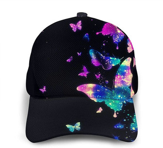 Butterfly Print Classic Baseball Cap Adjustable Twill Sports Dad Hats for Unisex Hat - Thegiftio UK