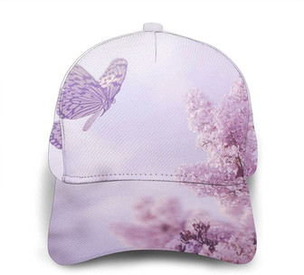 Butterfly Floral Print Classic Baseball Cap Adjustable Twill Sports Dad Hats for Unisex Hat - Thegiftio